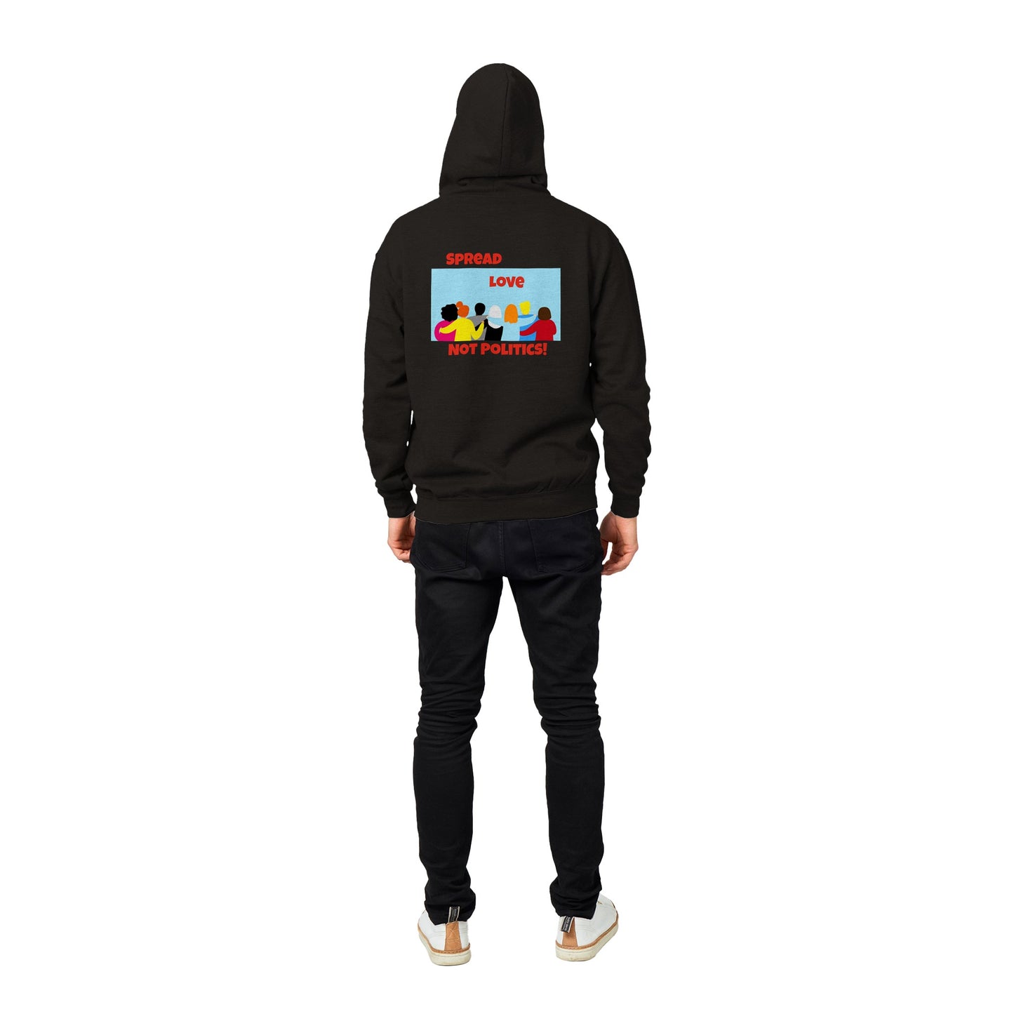 Black GHB signature/ No Politics Premium Unisex Pullover Hoodie