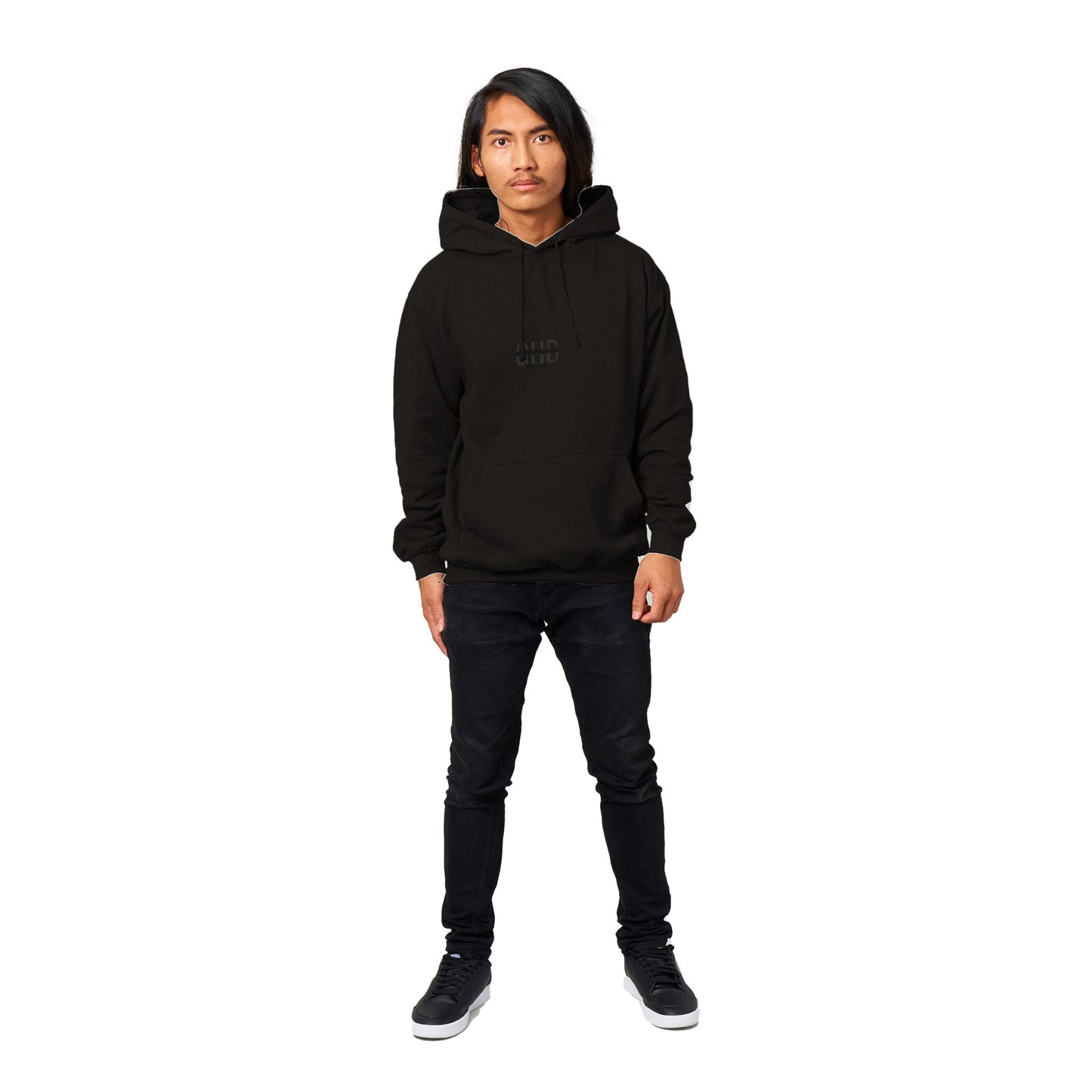 Black GHB signature/ No Politics Premium Unisex Pullover Hoodie