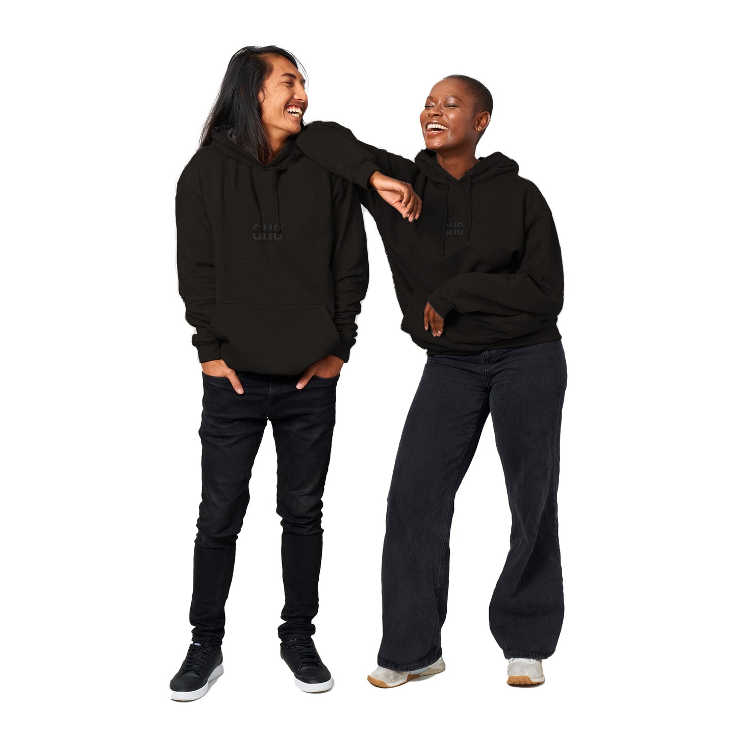 Black GHB Signature/ Spread Love series Premium Unisex Pullover Hoodie