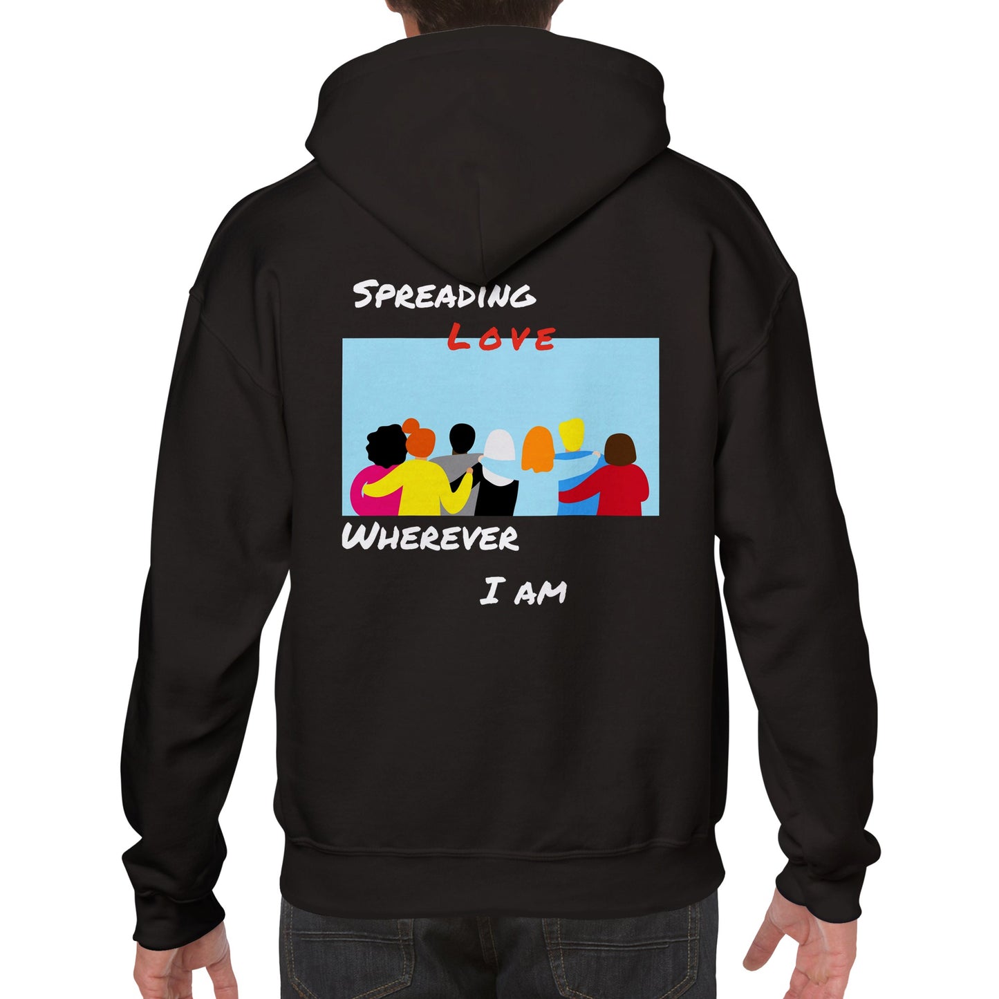Black GHB Signature/ Spread Love series Premium Unisex Pullover Hoodie