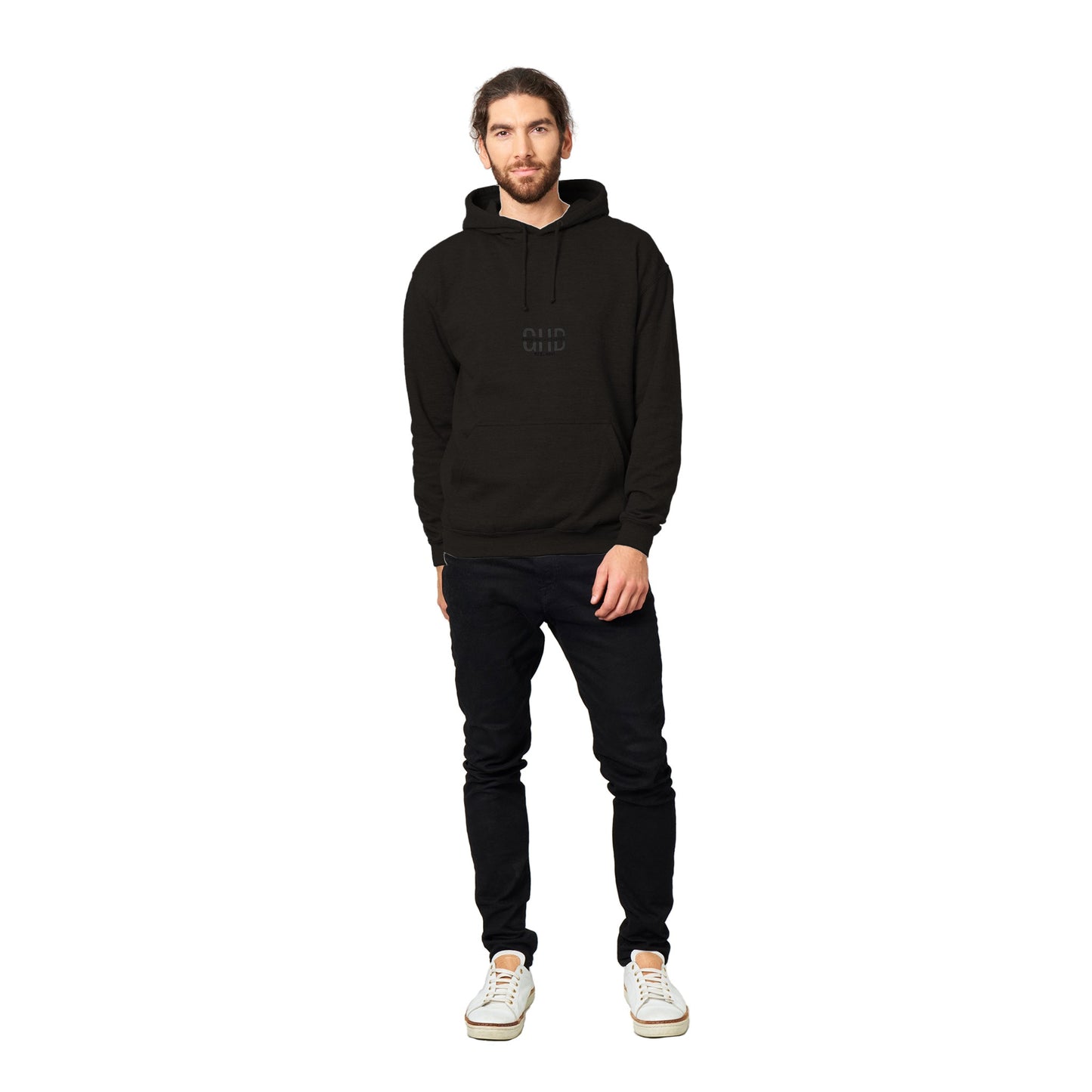 Black GHB signature/ No Politics Premium Unisex Pullover Hoodie