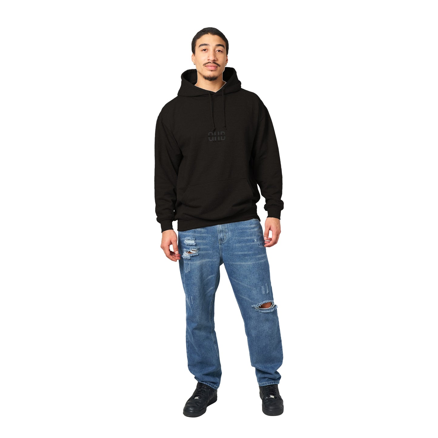 Black GHB signature/ No Politics Premium Unisex Pullover Hoodie