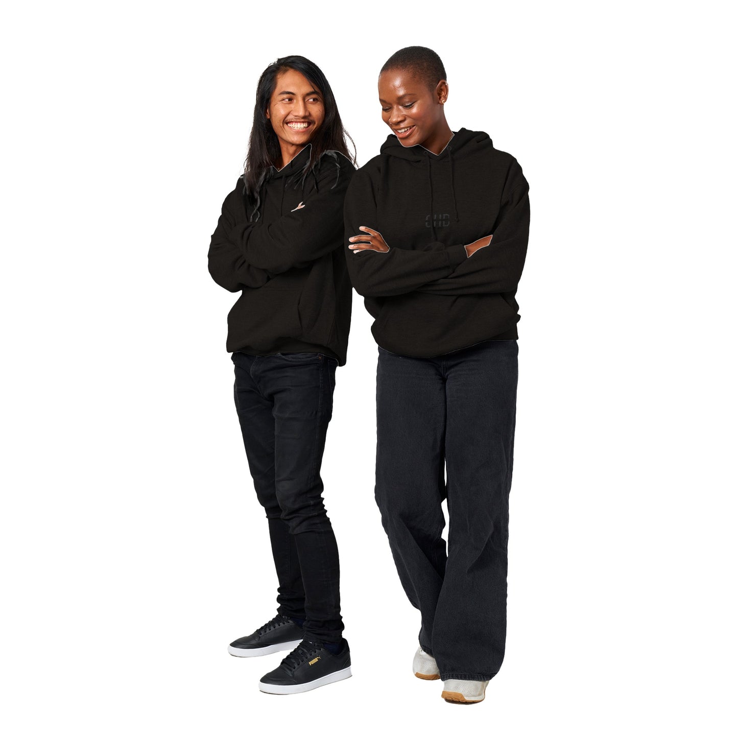Black GHB Signature/ Spread Love series Premium Unisex Pullover Hoodie