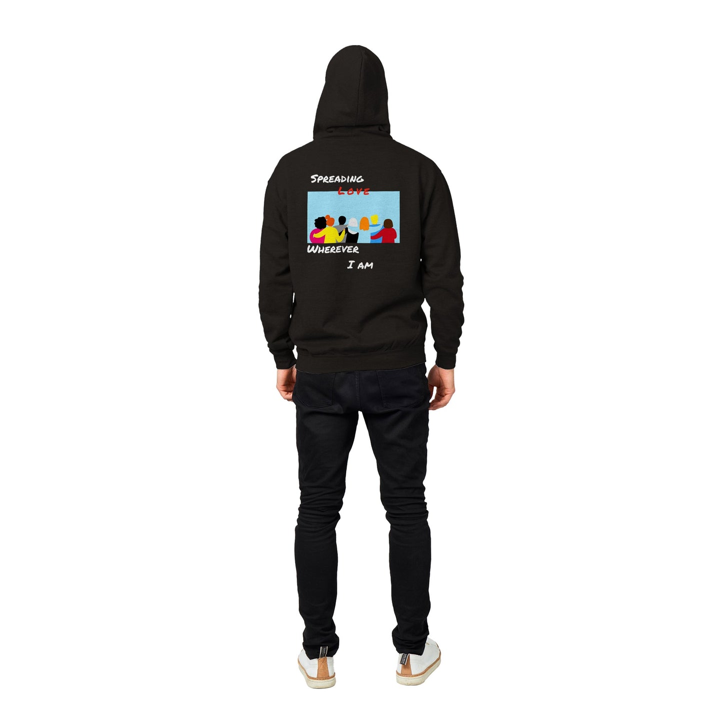 Black GHB Signature/ Spread Love series Premium Unisex Pullover Hoodie
