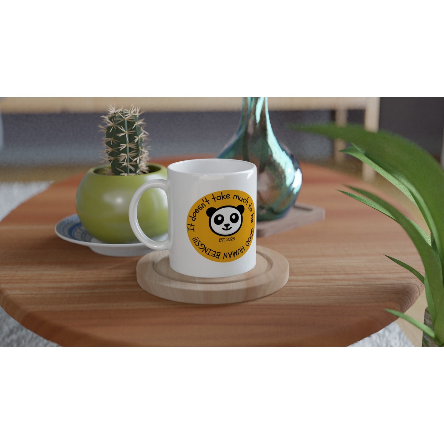 Panda White 11oz Ceramic Mug