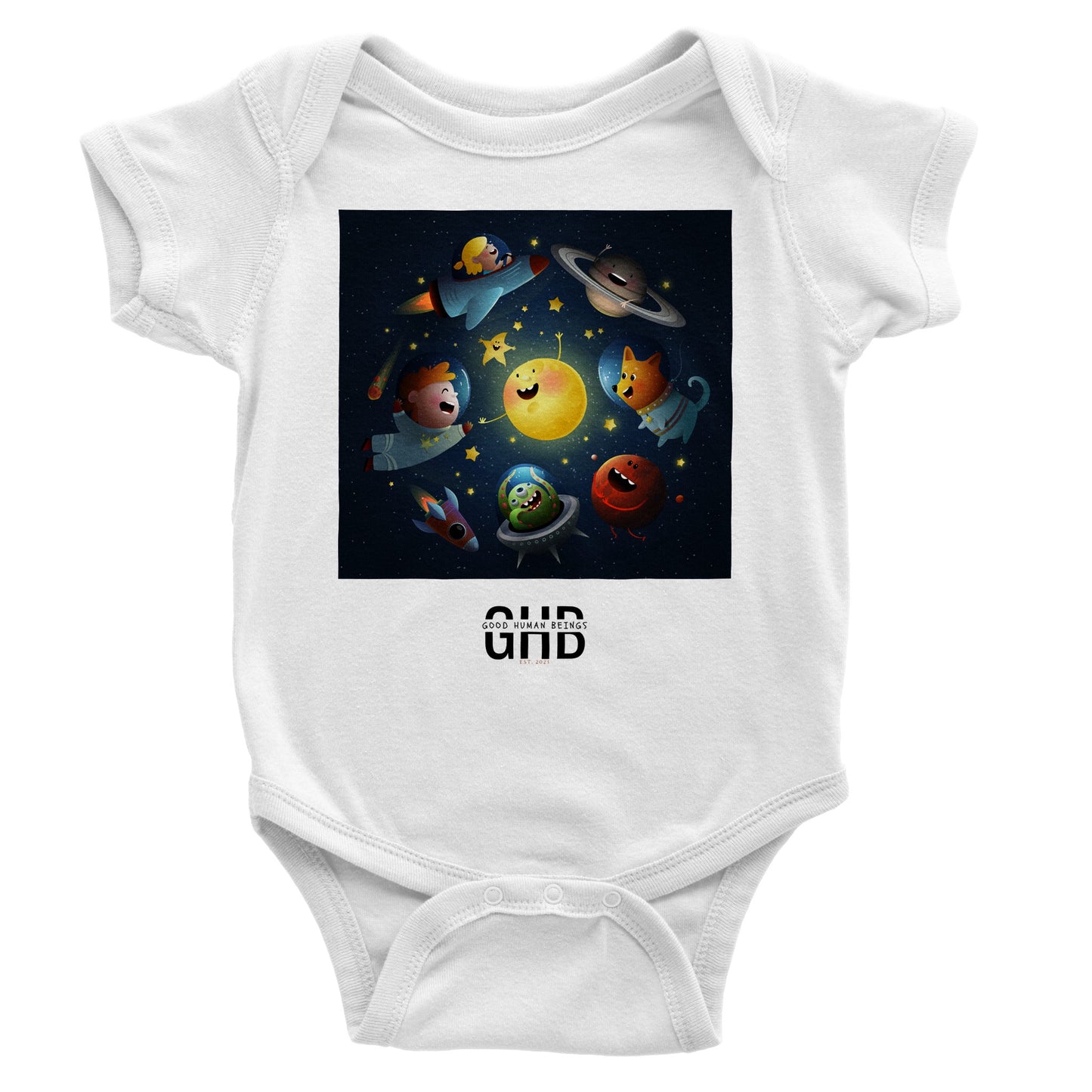 GHB Signature w/ message Classic Baby Short Sleeve Bodysuit
