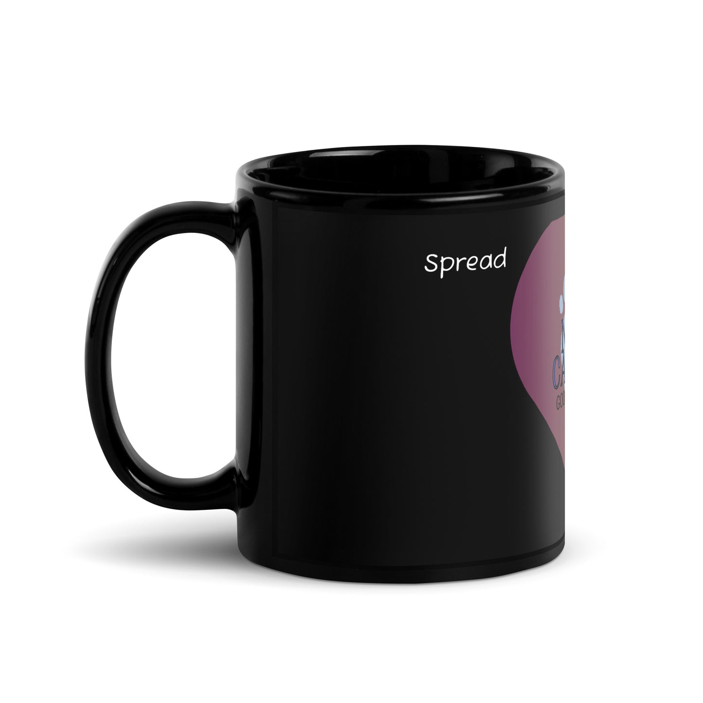 NC Spread Love/ Black Glossy Mug