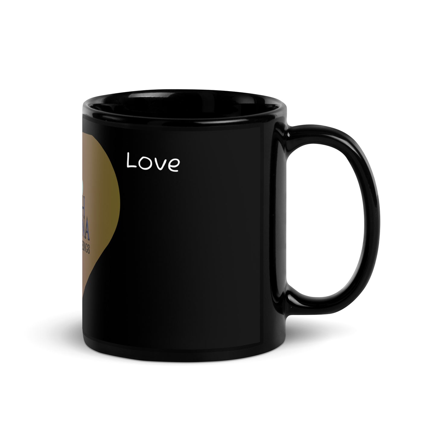 NC Spread Love/ Black Glossy Mug