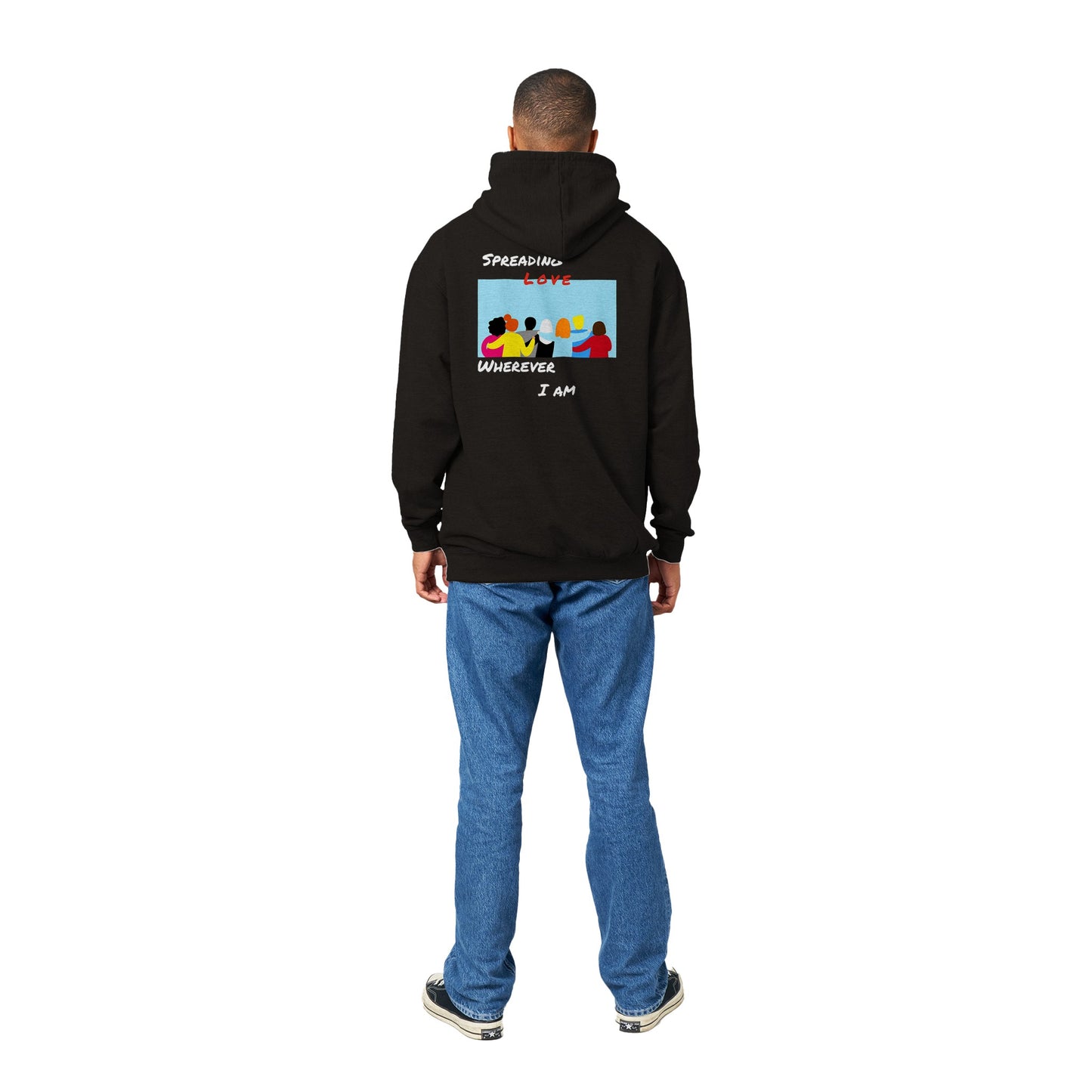 Black GHB Signature/ Spread Love series Premium Unisex Pullover Hoodie