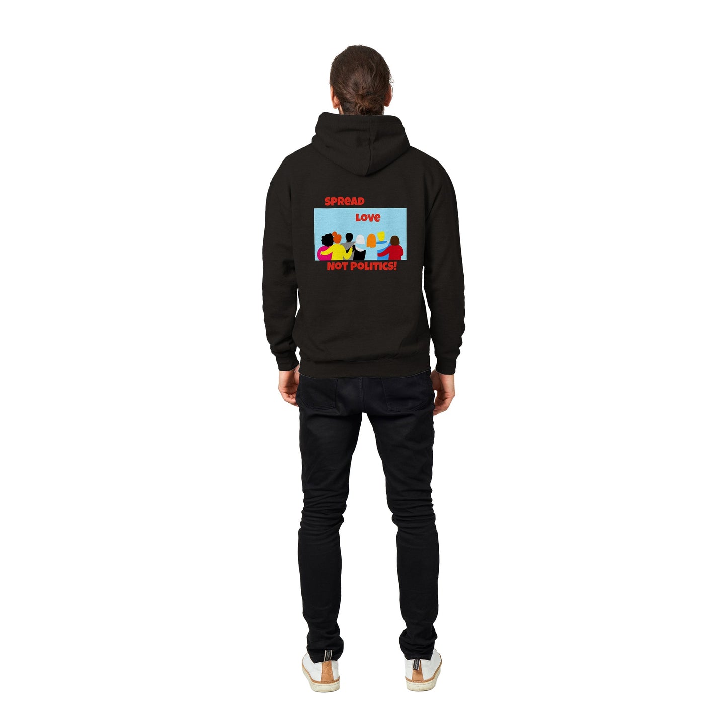 Black GHB signature/ No Politics Premium Unisex Pullover Hoodie
