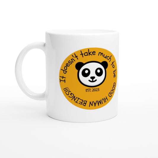 Panda/ Rule #1 White 11oz Ceramic Mug