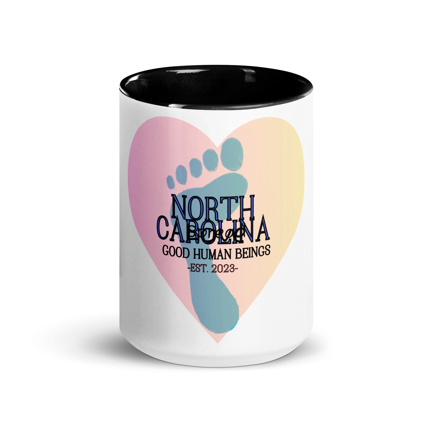 NC Spread Love White Mug with Color Inside