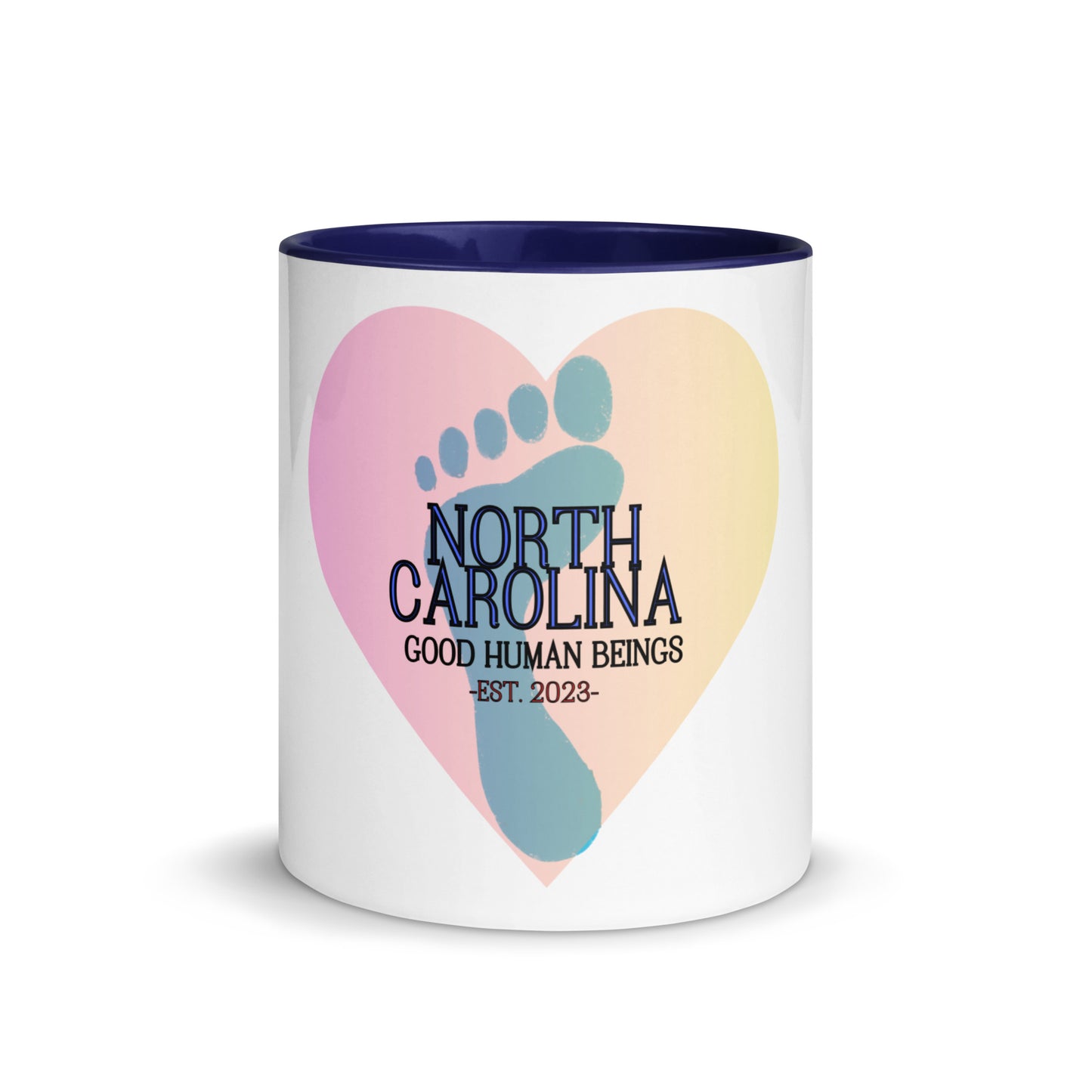 NC Spread Love White Mug with Color Inside