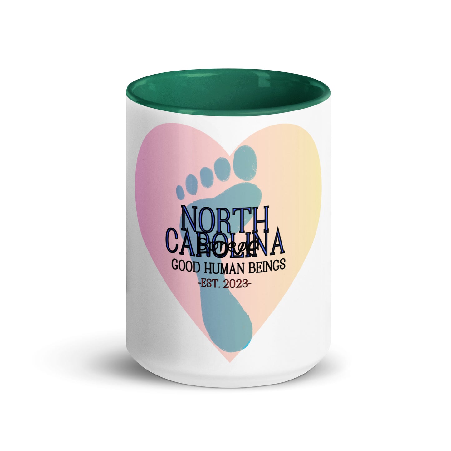 NC Spread Love White Mug with Color Inside