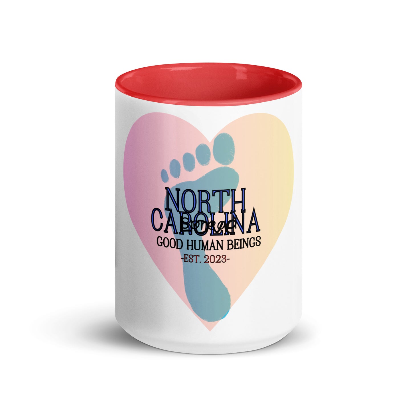 NC Spread Love White Mug with Color Inside