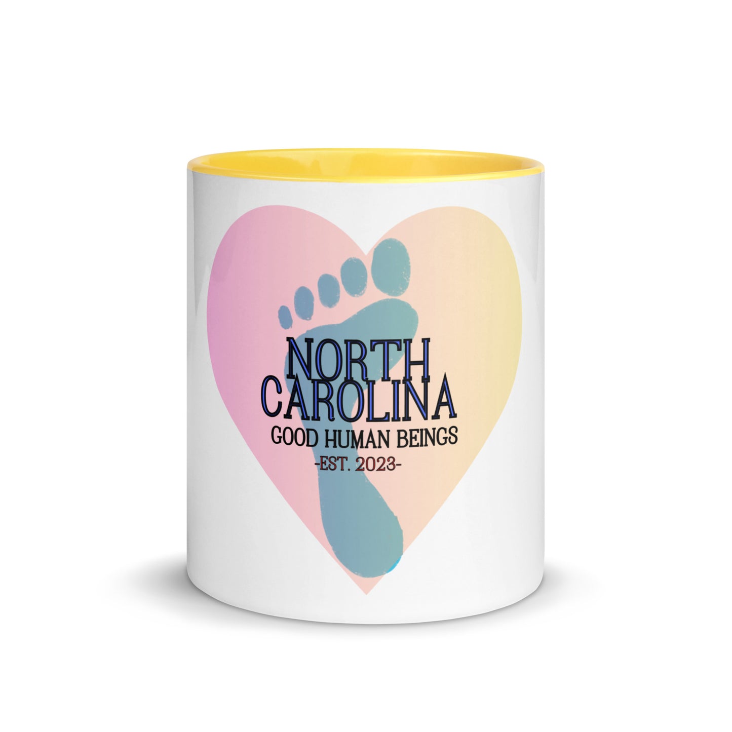 NC Spread Love White Mug with Color Inside
